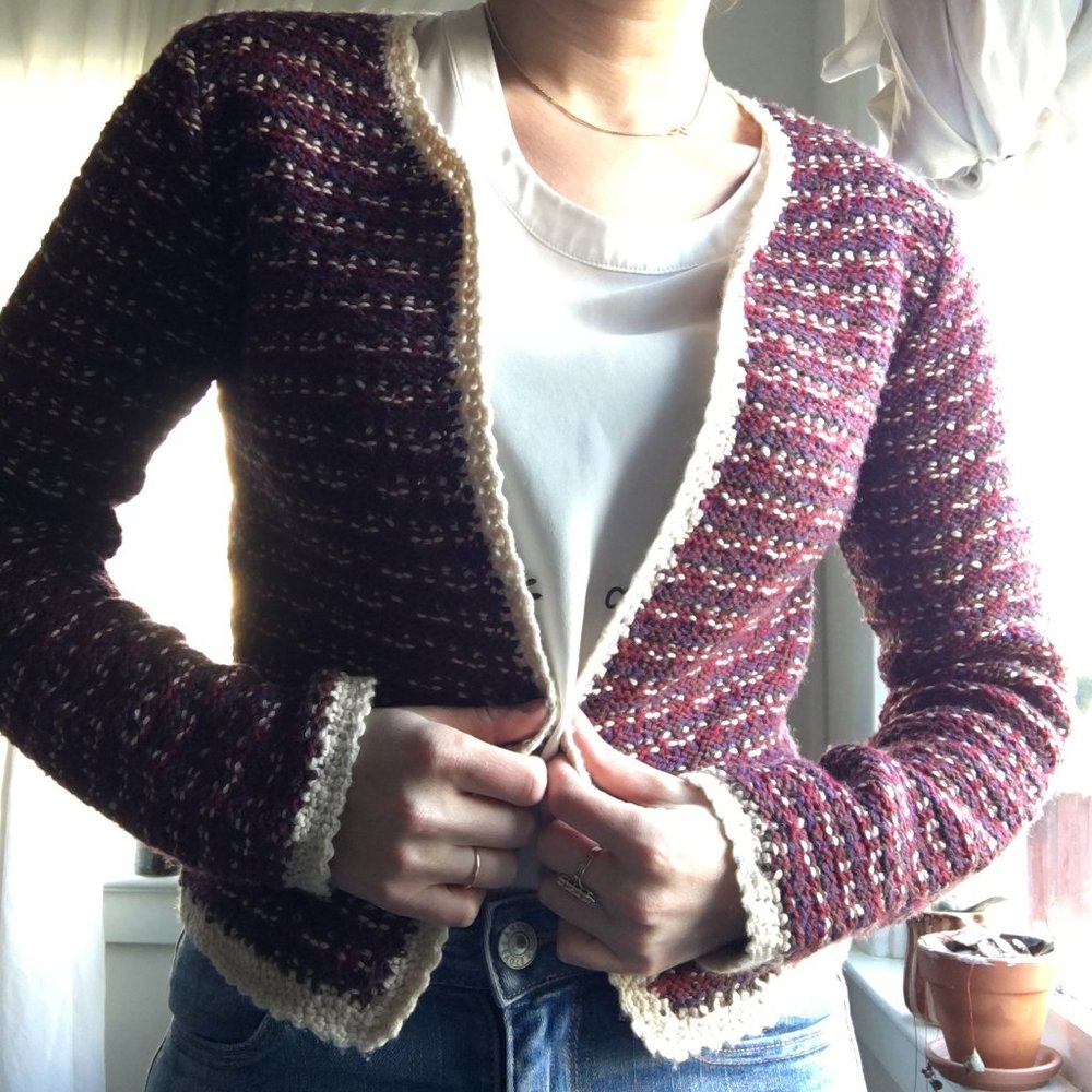 Adrienne Vittadini Wool Cardigan - Small